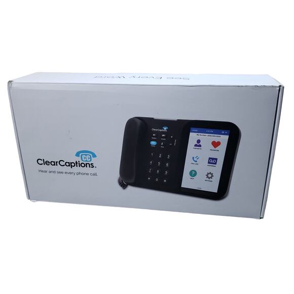 Clear Captions Blue Hearing Impaired Call Captioning Phone New Open Box - Picture 1 of 6